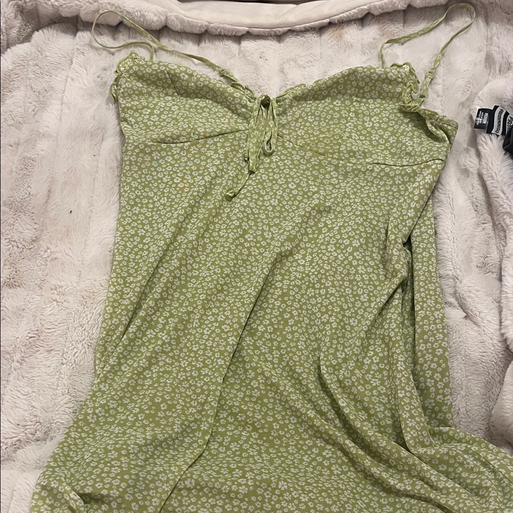 American Eagle Outfitters Light Green Floral Dress